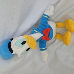 Disney Store Donald Duck 8" plush blue hat red bowtie angry face duck
